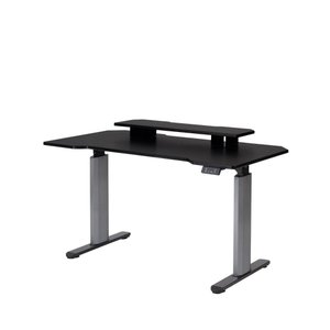 Mesa com Regulagem de Altura Elétrica e Stand Lift 134 Cm - Preto Fosco C/ Prata