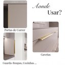 Ver imagem 5 de Kit 10 Puxador Drop Alumínio Porta Gaveta Móveis Planej 30cm - Ouro