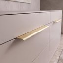 Ver imagem 1 de Kit 10 Puxador Drop Alumínio Porta Gaveta Móveis Planej 30cm - Ouro