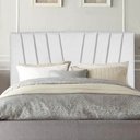 Ver imagem 2 de Cabeceira Estofada Cama Box Casal Bélgica 140cm Courino:branco