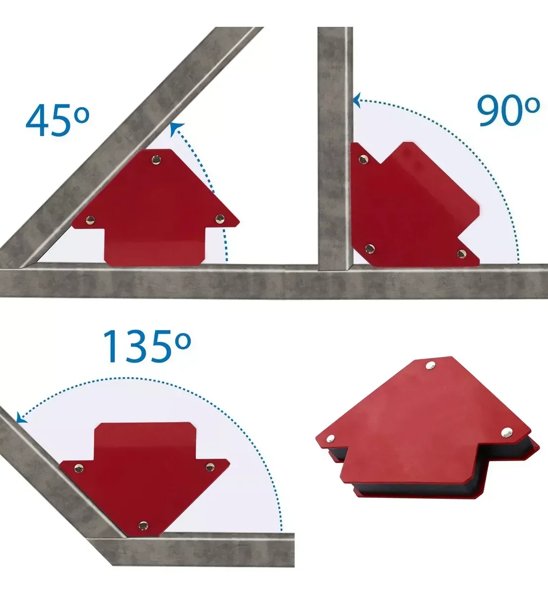 Esquadro Magnético Solda 12 Kg Soldador Serralheiro Sn36 Snel Ferramentas - 7