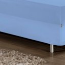 Ver imagem 2 de Jogo de Cama Solteiro Nobre 2 Peças Luva de Box 55cm de Altura Malha 100% Algodão - Azul-bebê