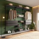Ver imagem 1 de Closet Aberto Modular para Casal 245cm Eminence Preto