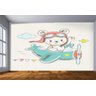 Papel De Parede Infantil Ursinho Avião Baby 7,50M² Azs108 - 2