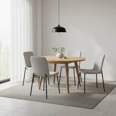 Kit 4 Cadeiras de Cozinha Estofada Celeste Rivatti