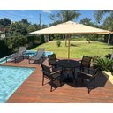 Ver imagem 3 de Mesa para Piscina + 4 Cadeiras de Alumínio e Tela Sling Resistente a Sol e Chuva