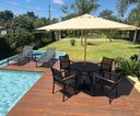 Ver imagem 3 de Mesa para Piscina + 4 Cadeiras de Alumínio e Tela Sling Resistente a Sol e Chuva