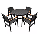 Ver imagem 1 de Mesa para Piscina + 4 Cadeiras de Alumínio e Tela Sling Resistente a Sol e Chuva