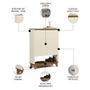 Ver imagem 3 de Sapateira para Hall de Entrada Quarto 68cm Flow Off/freijó - Ej Móveis