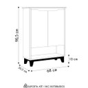 Ver imagem 4 de Sapateira para Hall de Entrada Quarto 68cm Flow Off/freijó - Ej Móveis