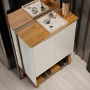 Ver imagem 2 de Sapateira para Hall de Entrada Quarto 68cm Flow Off/freijó - Ej Móveis