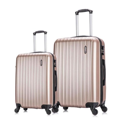 Conjunto Malas de Viagem P e M Londres Rodas 360° Swiss Move Champagne