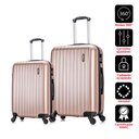 Ver imagem 2 de Conjunto Malas de Viagem P e M Londres Rodas 360° Swiss Move Champagne