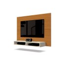 Ver imagem 3 de Painel para TV Fox Nogal com off white - EDN Móveis