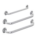 Ver imagem 1 de Barra Alça De Apoio Inox Kit 2 Und 60cm e 1 40cm Suporte Idoso Cadeirante Deficientes