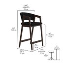 Ver imagem 3 de Kit 4 Banquetas Alta para Ilha de Cozinha Ravena Madeira Maciça Capuccino Suede Preto Ccs