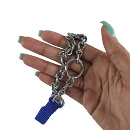 Coleira Cachorro Cao Semi Enforcadora Ajustavel Corrente Aço Zincado Kit Passeio Treinamento Rua Ar  - 7