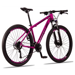 Bicicleta MTB Vega Aro 29 Quadro 19 Alumínio 27V Shimano Alivio Freio a Disco Rosa Preto - - 2