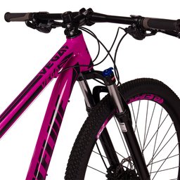 Bicicleta MTB Vega Aro 29 Quadro 19 Alumínio 27V Shimano Alivio Freio a Disco Rosa Preto - - 6