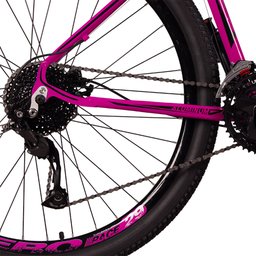 Bicicleta MTB Vega Aro 29 Quadro 19 Alumínio 27V Shimano Alivio Freio a Disco Rosa Preto - - 7