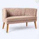 Ver imagem 2 de Sofá Namoradeira Confortável para Sala de Estar Tecido Veludo Luxo