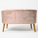 Ver imagem 3 de Sofá Namoradeira Confortável para Sala de Estar Tecido Veludo Luxo