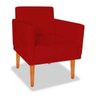 Kit Divã Sofá Namoradeira Mia mais 2 Poltrona Cadeira Decorativa Suede Vermelho para Consultório Sal - 4