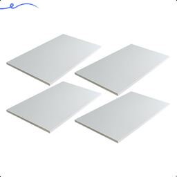 Kit 4 Prateleira Branca 50X35 Tampo Tabua Mdf  Organizadora Decoração Cozinha Quarto Banheiro Sala - 2