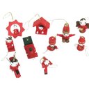 Ver imagem 2 de Enfeites de Natal Arvore de Natal Madeira 30 Peças Bonecos Decoração Natalino Sala Casa Ornamentação