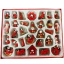 Ver imagem 5 de Enfeites de Natal Arvore de Natal Madeira 30 Peças Bonecos Decoração Natalino Sala Casa Ornamentação