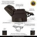 Ver imagem 6 de Poltrona do Papai Reclinável Sala de Cinema Barcelona Controle Elétrico Usb Pu Marrom