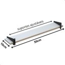 Ver imagem 5 de 2 Prateleiras de Madeira Estilo Industrial Suspensa Max50pb