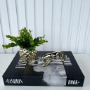 Ver imagem 4 de Decoração Sala Livro Fake + Vaso Dourado + Enfeite Pantera