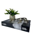 Ver imagem 1 de Decoração Sala Livro Fake + Vaso Dourado + Enfeite Pantera