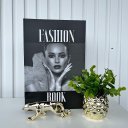 Ver imagem 2 de Decoração Sala Livro Fake + Vaso Dourado + Enfeite Pantera