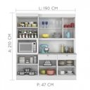 Ver imagem 4 de Cozinha Compacta 7 Portas 2 Gavetas Loft Americano Nesher Móveis