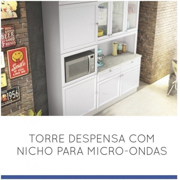 Cozinha Compacta 7 Portas 2 Gavetas Loft Americano Nesher Móveis - 10