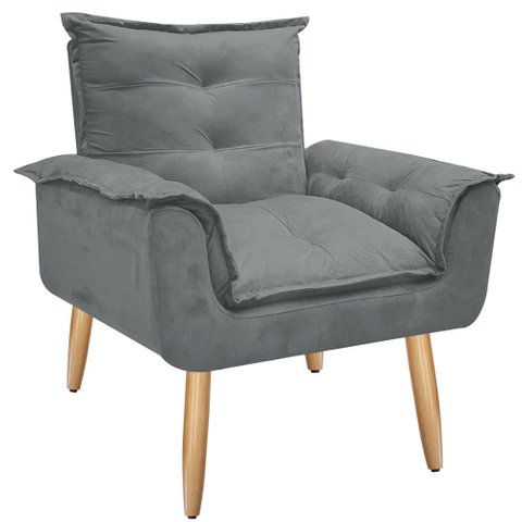 Poltrona Opala Exelence para Amamentação Decorativa Tecido Suede Para, Quarto,sala de Estar, Recepçã