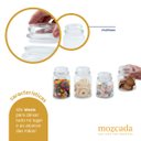 Ver imagem 3 de Kit 4 potes de vidro com tampa herméticos redondos 500ml e 800ml - Mozcada