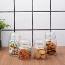 Ver imagem 6 de Kit 4 potes de vidro com tampa herméticos redondos 500ml e 800ml - Mozcada