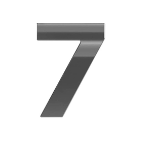 Numero Chapa 60mm Acm Cromado Comfortdoor