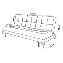 Sofá-cama Nevada Reclinável Confortável P/ Quarto Escritório - 8