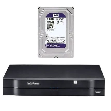 Kit Nvr 08 Canais IP PoE NVD 3108 P + HD 1 TB Purple Intelbras - 1