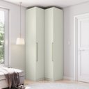 Ver imagem 1 de Kit Guarda-Roupa Modulado de Canto 2 Peças Seletto Bege/Areia HP