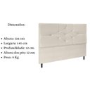 Ver imagem 5 de Cabeceira Estofada Cama Box Casal 140cm Camboriú Suede Bege