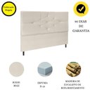 Ver imagem 4 de Cabeceira Estofada Cama Box Casal 140cm Camboriú Suede Bege