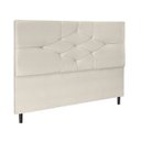 Ver imagem 1 de Cabeceira Estofada Cama Box Casal 140cm Camboriú Suede Bege