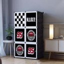 Ver imagem 3 de Guarda Roupa Armario Modular 6 Portas Black Estante Organizador Brinquedos Decorativo Luxo