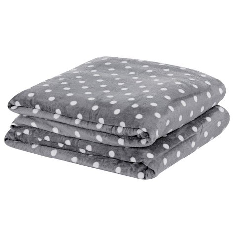 Manta Solteiro Balls Microfibra Decorativa Cinza Lilly Home Enxovais Manta Balls