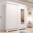 Ver imagem 1 de Guarda-Roupa Infantil 2 Portas de Correr com Espelho 100% MDF 160cm Fantelli Espresso Móveis Branco